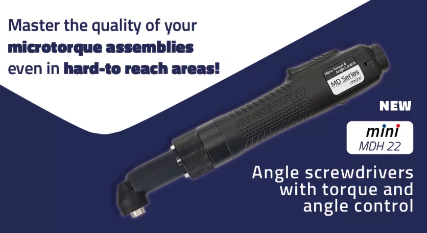 Mini MDH 22 angle screwdrivers with torque and angle control
