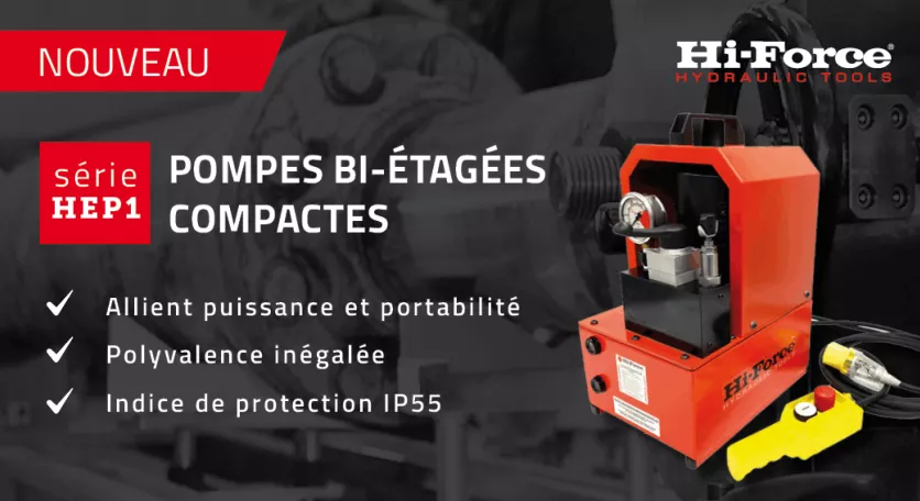 Nouvelles pompes hydrauliques bi-étagées compactes HEP1 Hi-Force