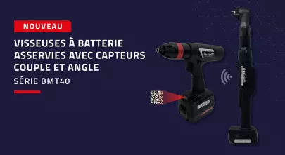 La gamme des visseuses à batterie asservies DOGA s’agrandit avec la série BMT 40 !