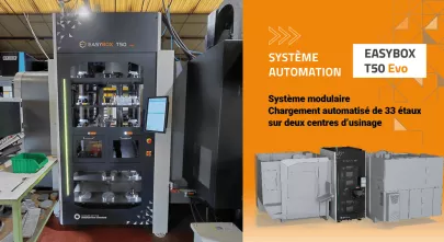 Système automation EASYBOX T50 EVO sur 2 centres d'usinage