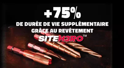 75% de durée de vie supplémentaire grâce au revêtement SiteH3ro Rotabroach