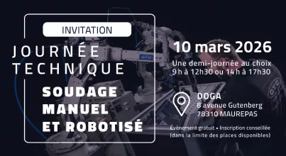 Journée technique soudage manuel et robotisé le 10 mars 2026 à Maurepas