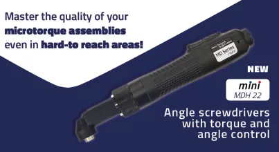 Mini MDH 22 angle screwdrivers with torque and angle control