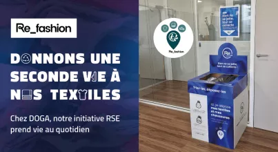 Refashion : donnons une seconde vie à nos textiles, chez DOGA, notre initiative RSE prend vie au quotidien