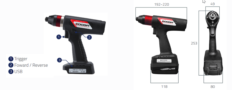 BM pistol specification and dimension