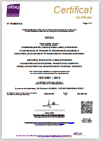 Certificat ISO 9001