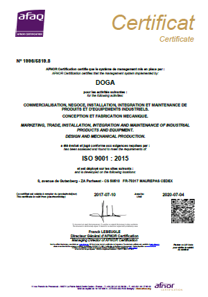 Certificat ISO 9001