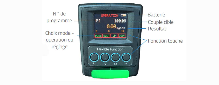 Ecran numérique visseuses renvoi d'angle BM