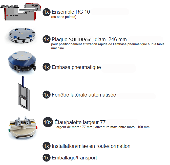 Exemple configuration centre d'usinage