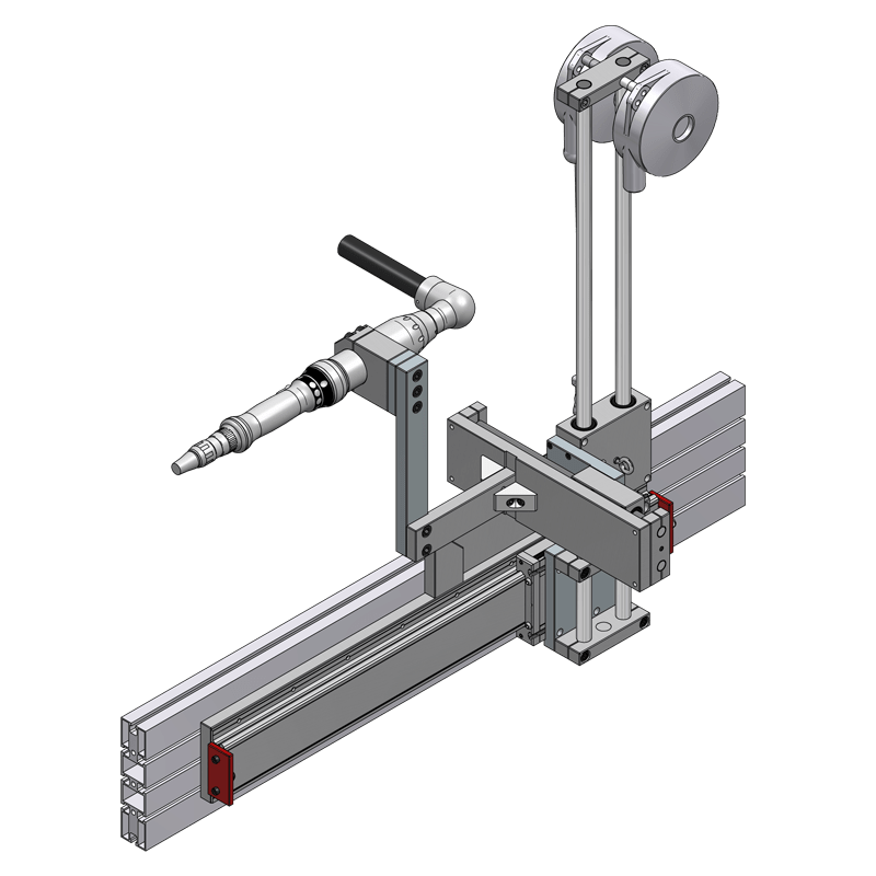 Bras de réaction au couple cartésien spécial avec 3 axes fixé en bord de ligne type BA...C