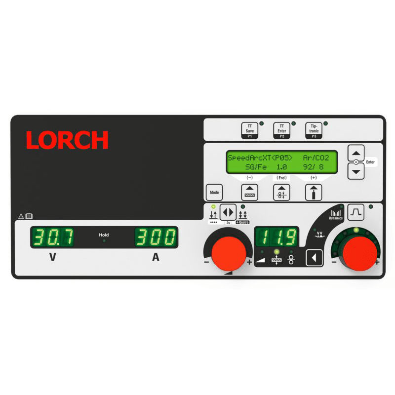 Façade de commande des postes à souder MIG de la série SpeedPulseXT