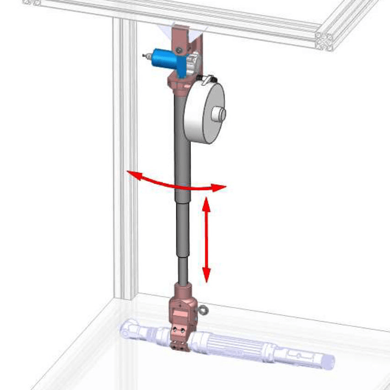 DMF 300 LAPC/1500posi control carbon telescoping arm - without clamp